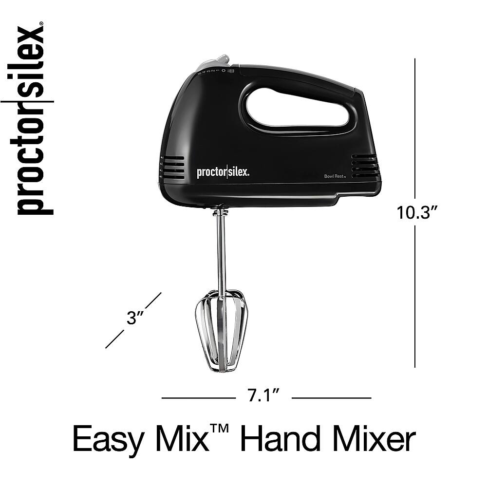 Alt View 15. Proctor Silex - Proctor Silex Easy Mix Hand Mixer, 5 Speeds, Black, 62507PS - BLACK.