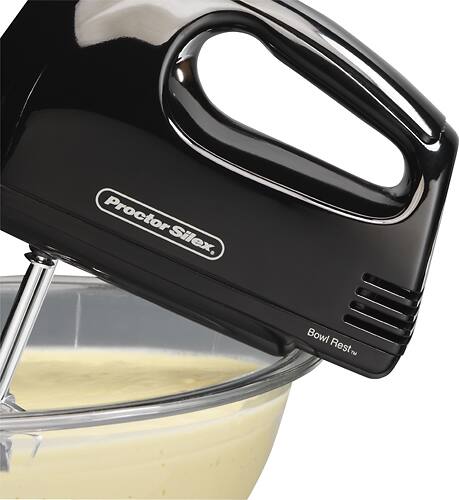 Alt View 1. Proctor Silex - Proctor Silex Easy Mix Hand Mixer, 5 Speeds, Black, 62507PS - BLACK.