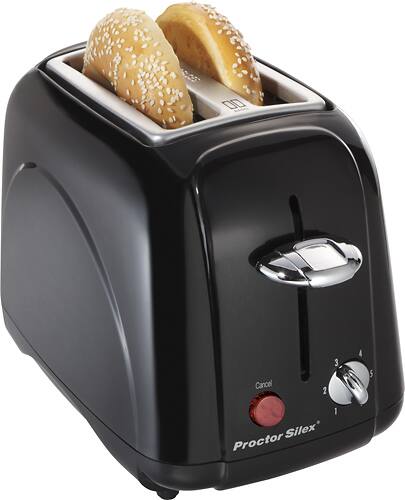 Best Buy Proctor Silex 2 Slice Wide Slot Toaster Black 22301