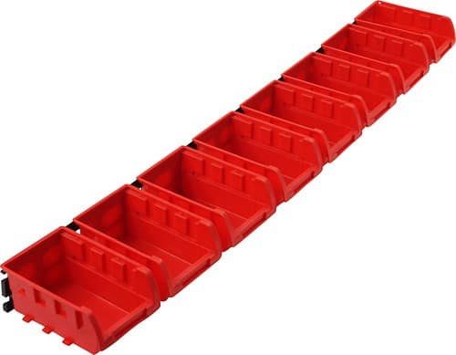 Angle Standard. Trademark - Trademark Tools 8-Bin Wall-Mount Parts Rack.