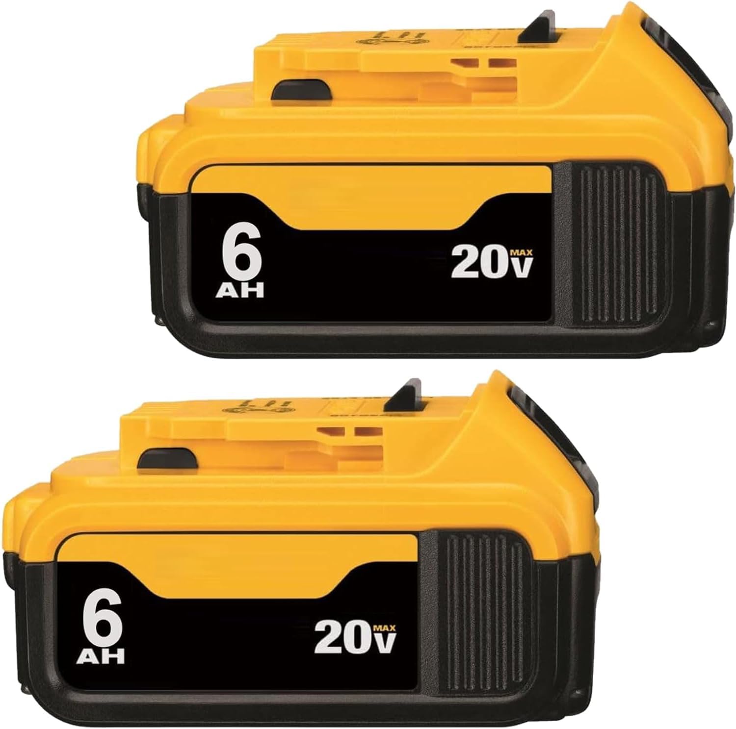 Simple Plus+ - (2-Pack) 6.0Ah 20V Max Replacement Battery for Dewalt 20V Max DCB200/204/206/201/203 Series Cordless Power Tools