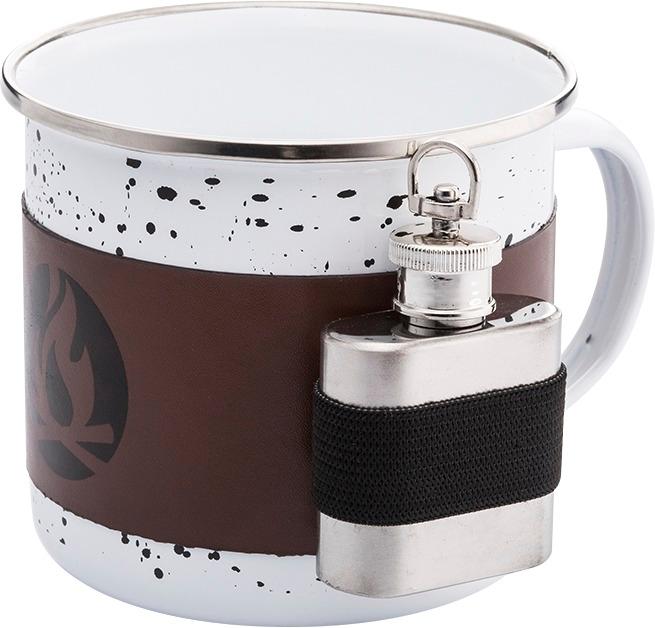 Samsonico 17.7-Oz. Mug with Mini Flask White/Brown SM  - Best Buy