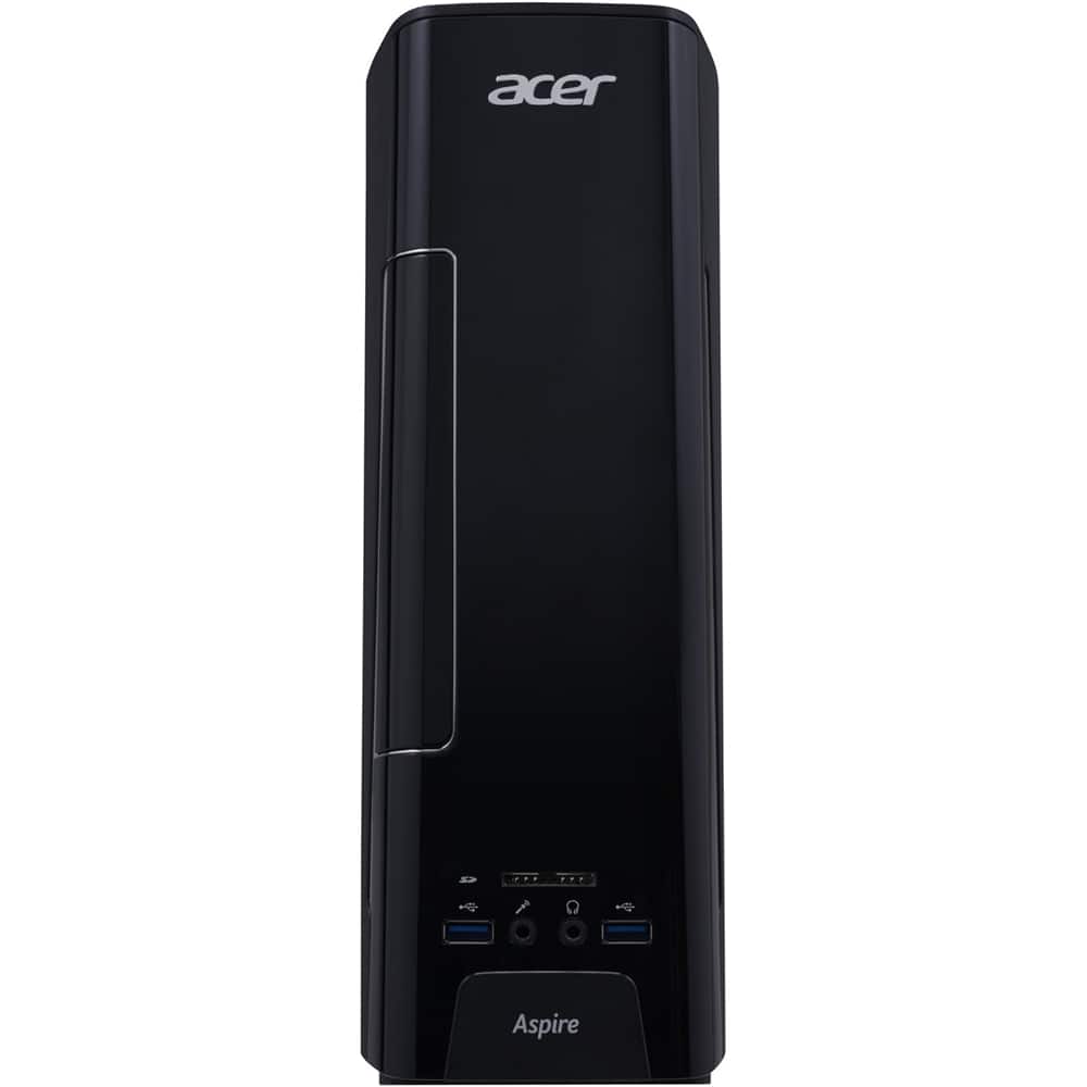 Acer - Aspire Desktop - Intel Core i3 - 4GB Memory - 2TB Hard Drive - Black - Larger Front