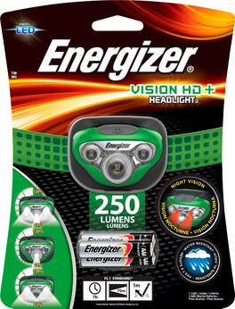 Energizer - 250 Lumen Vision HD+ Headlight LED Head Flashlight - Green