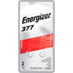 Energizer 377 Batteries (2 Pack), Silver Oxide Button Cell Batteries - Front_Zoom