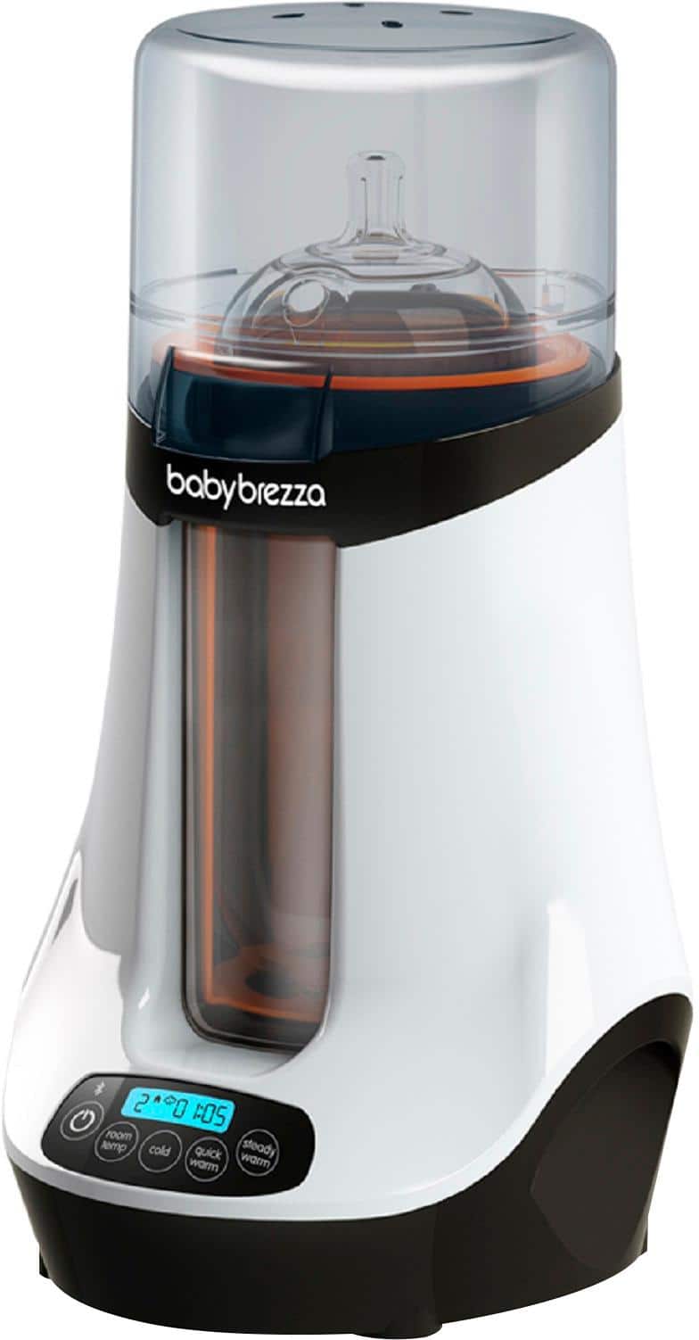 Left. Baby Brezza - Safe + Smart Bottle Warmer - White.