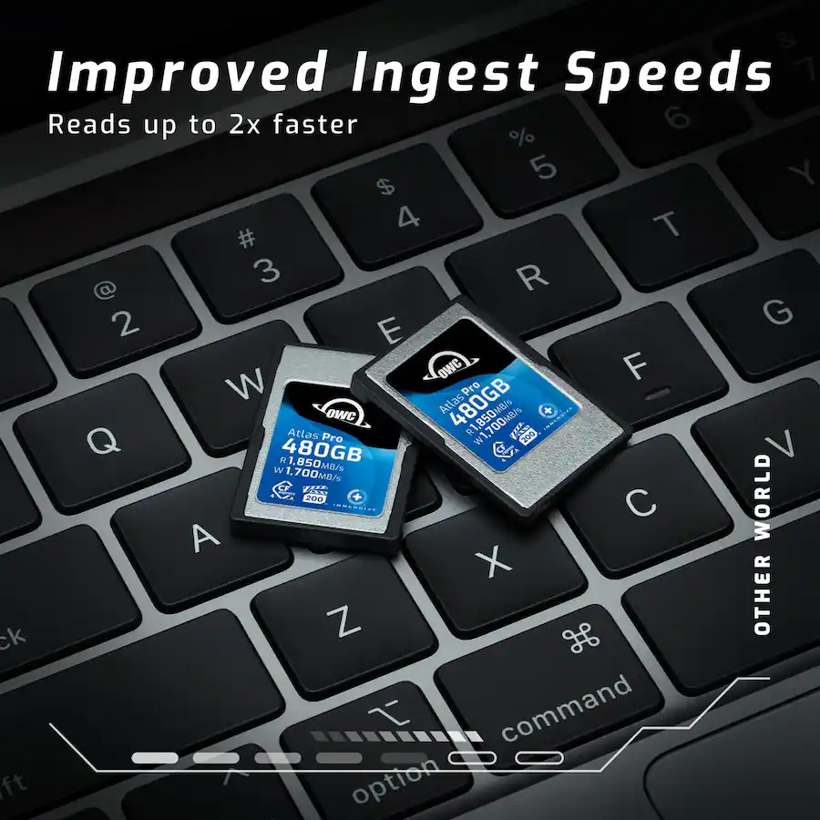 OWC 480GB Atlas Pro High Performance Cfexpress 4.0 Type A Memory Card ...
