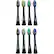 Front Standard. Pursonic - 8 Pack Replacement Brush Heads for S452BZ & S452BR Models RBHD-8.
