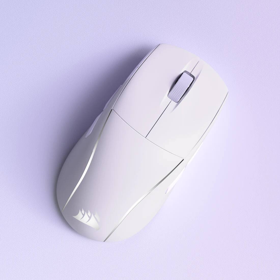 Angle. CORSAIR - M75 WIRELESS Lightweight RGB Apple Gaming Mouse – Frost White - Frost White.