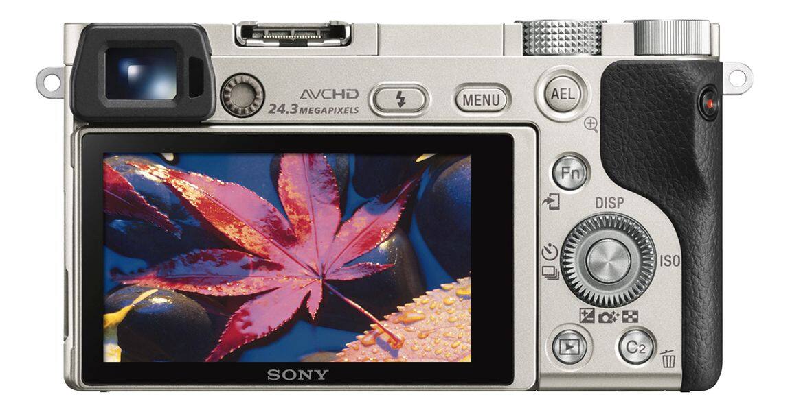 Back. Sony - Alpha a6000 Mirrorless Camera with 16-50mm Retractable Lens - Silver.