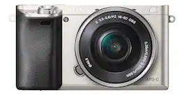 Sony - Alpha a6000 Mirrorless Camera with 16-50mm Retractable Lens - Silver