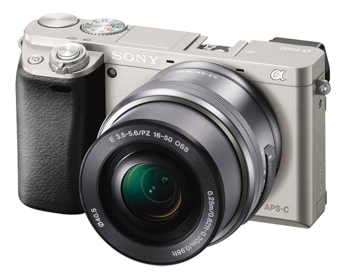 Alt View 12. Sony - Alpha a6000 Mirrorless Camera with 16-50mm Retractable Lens - Silver.