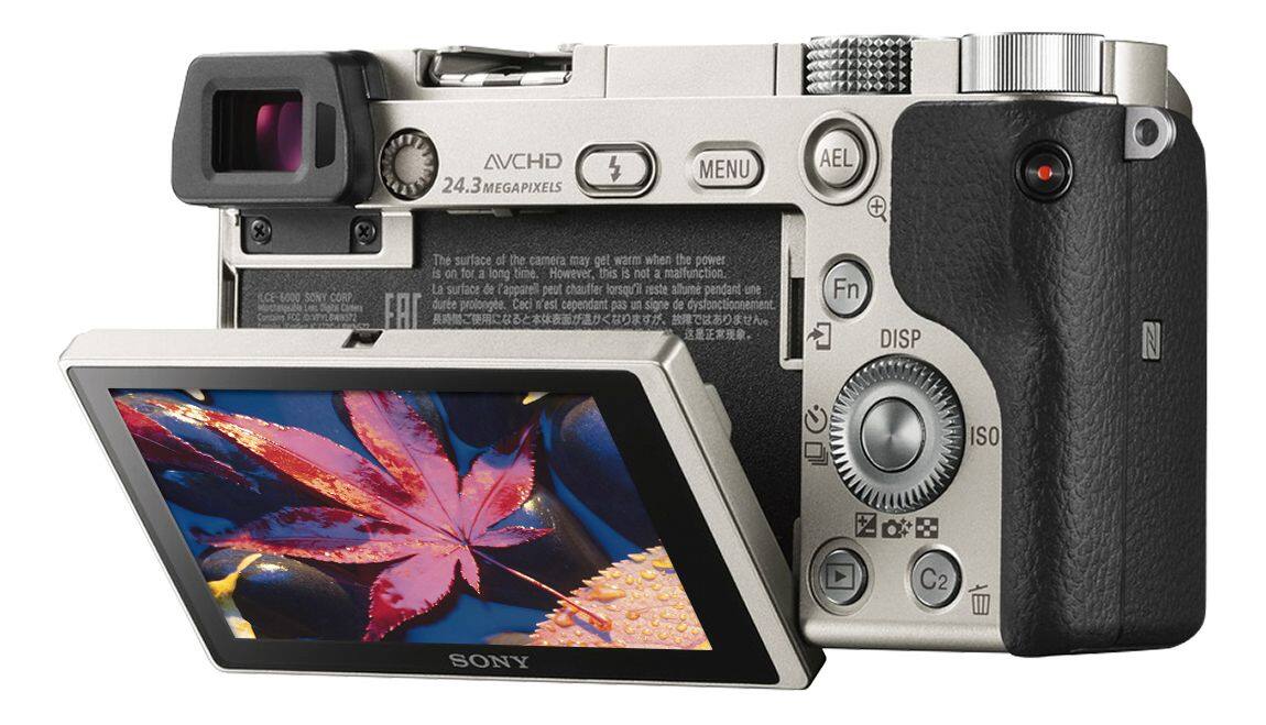 Alt View 14. Sony - Alpha a6000 Mirrorless Camera with 16-50mm Retractable Lens - Silver.