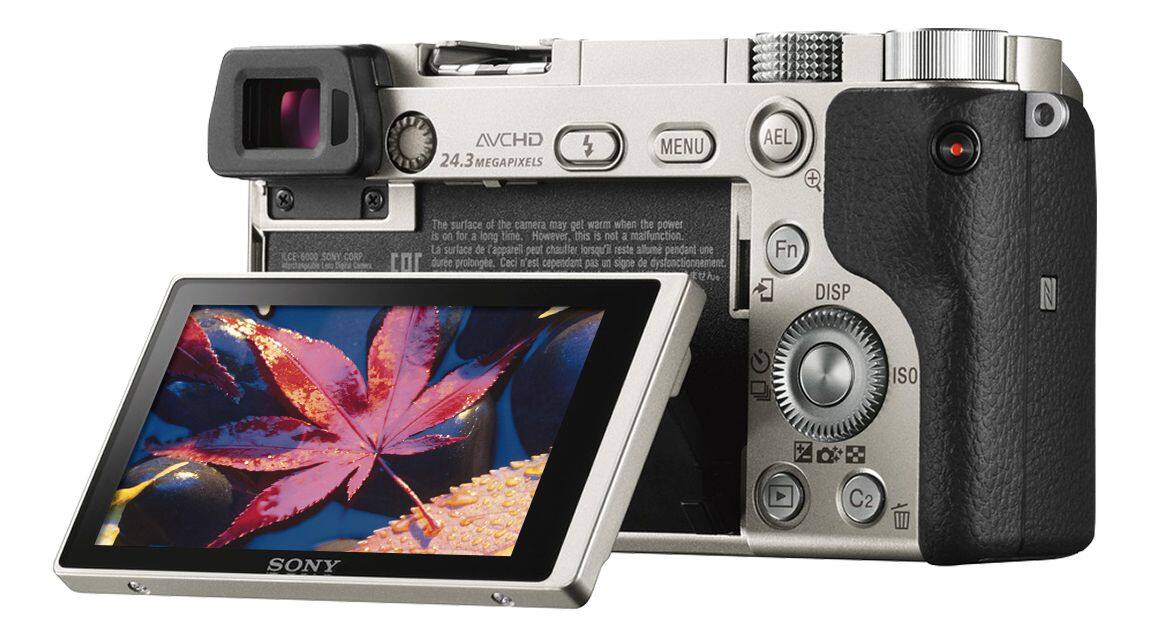 Alt View 15. Sony - Alpha a6000 Mirrorless Camera with 16-50mm Retractable Lens - Silver.