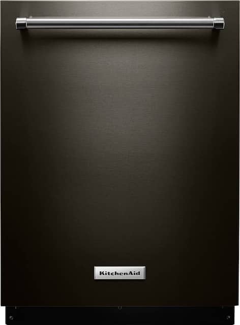 Kitchenaid 24 Built In Dishwasher Black Stainless Steel Kdte334gbs Best Buy