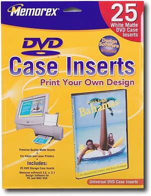 Front Standard. Memorex - 25-Pack DVD Storage Case Inserts.