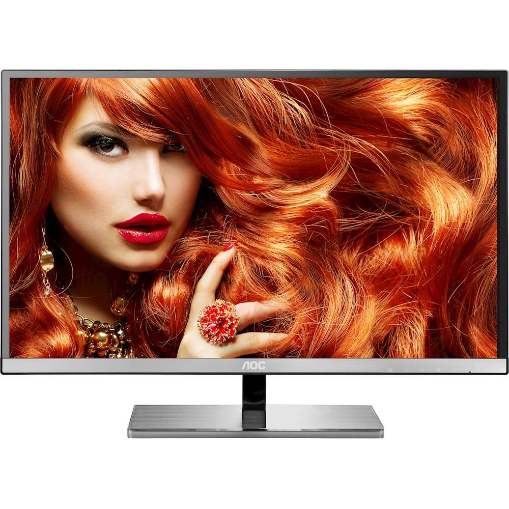 Front. AOC - Pro-line 25" IPS LED QHD Monitor - Black/Silver.