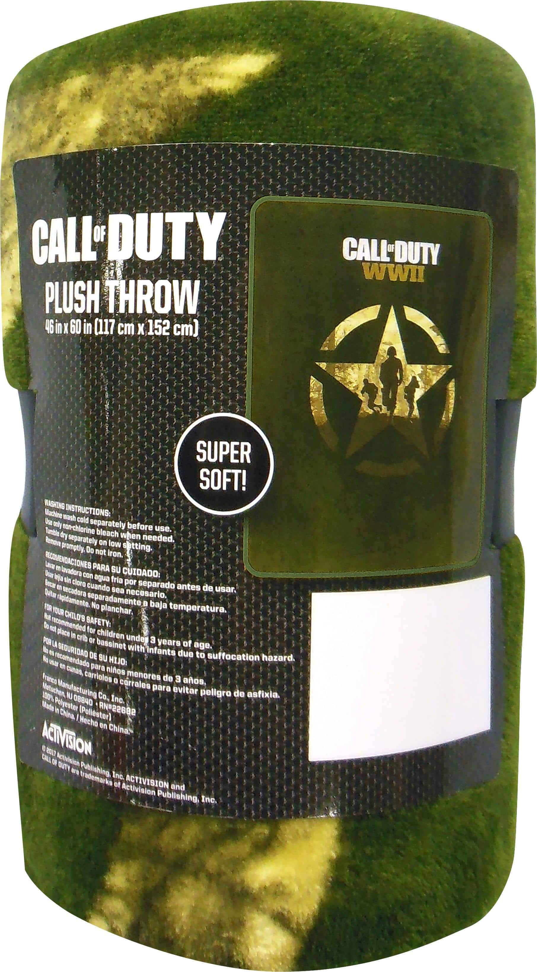 Best Buy Call Of Duty Plush Throw Army Green Black A3550b