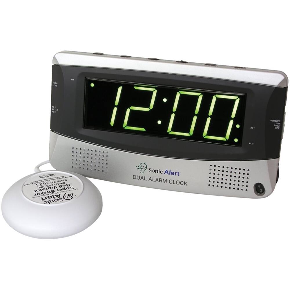 Best Buy Sonic Alert Alarm Clock Silver KITSONICCLOCK3