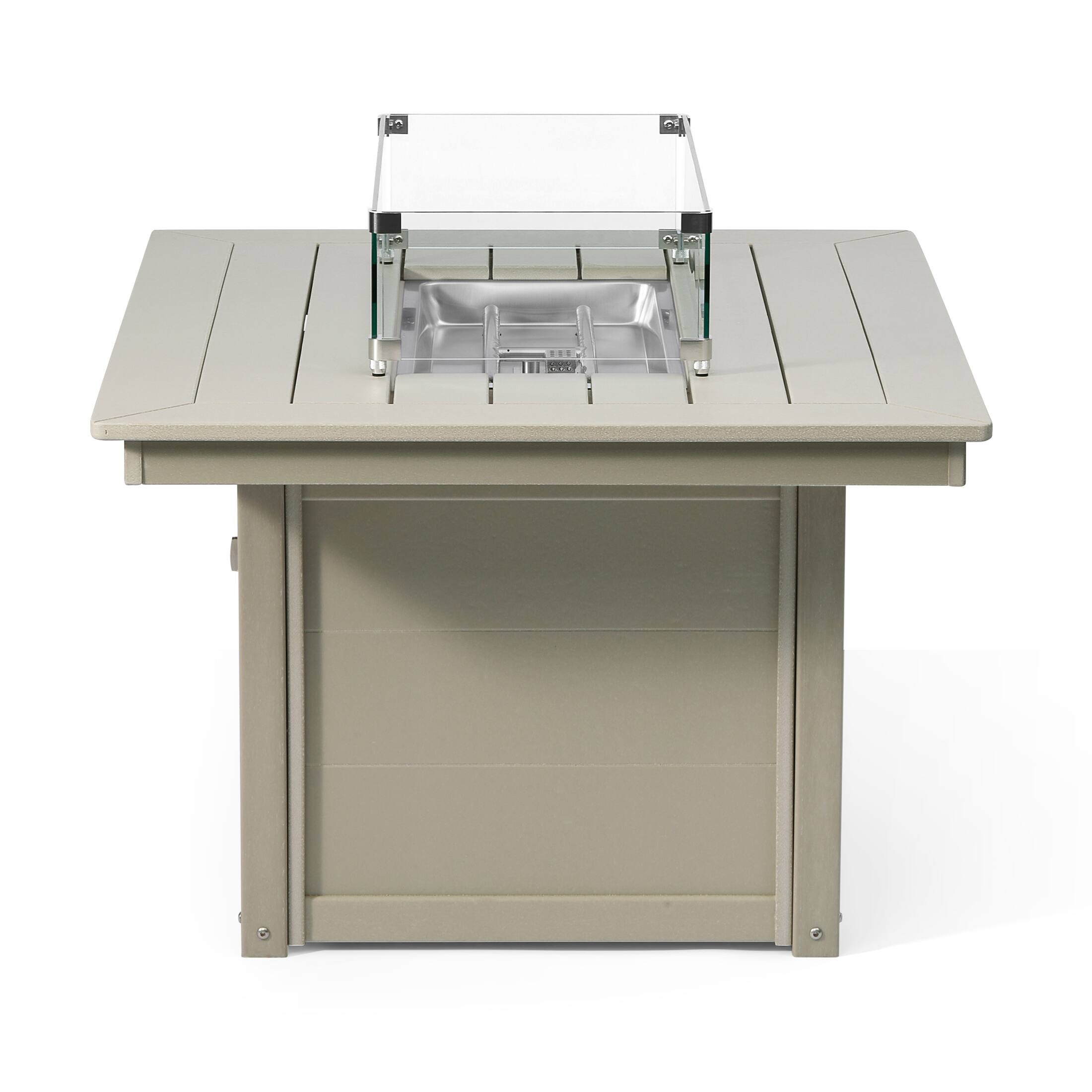 Alt View 1. WestinTrends - WestinTrends Helios 46" Modern Outdoor 55,000 BTU Patio Gas Propane Rectangle Deck Fire Pit Table - Sand.
