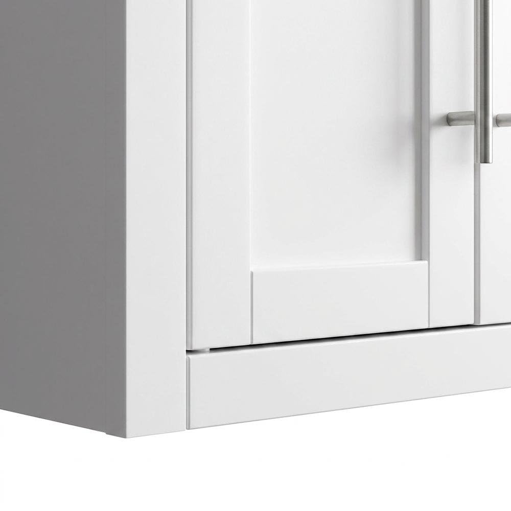 Alt View 1. FurniFact - White 3-Piece Wall Kitchen Cabinet Set - White.