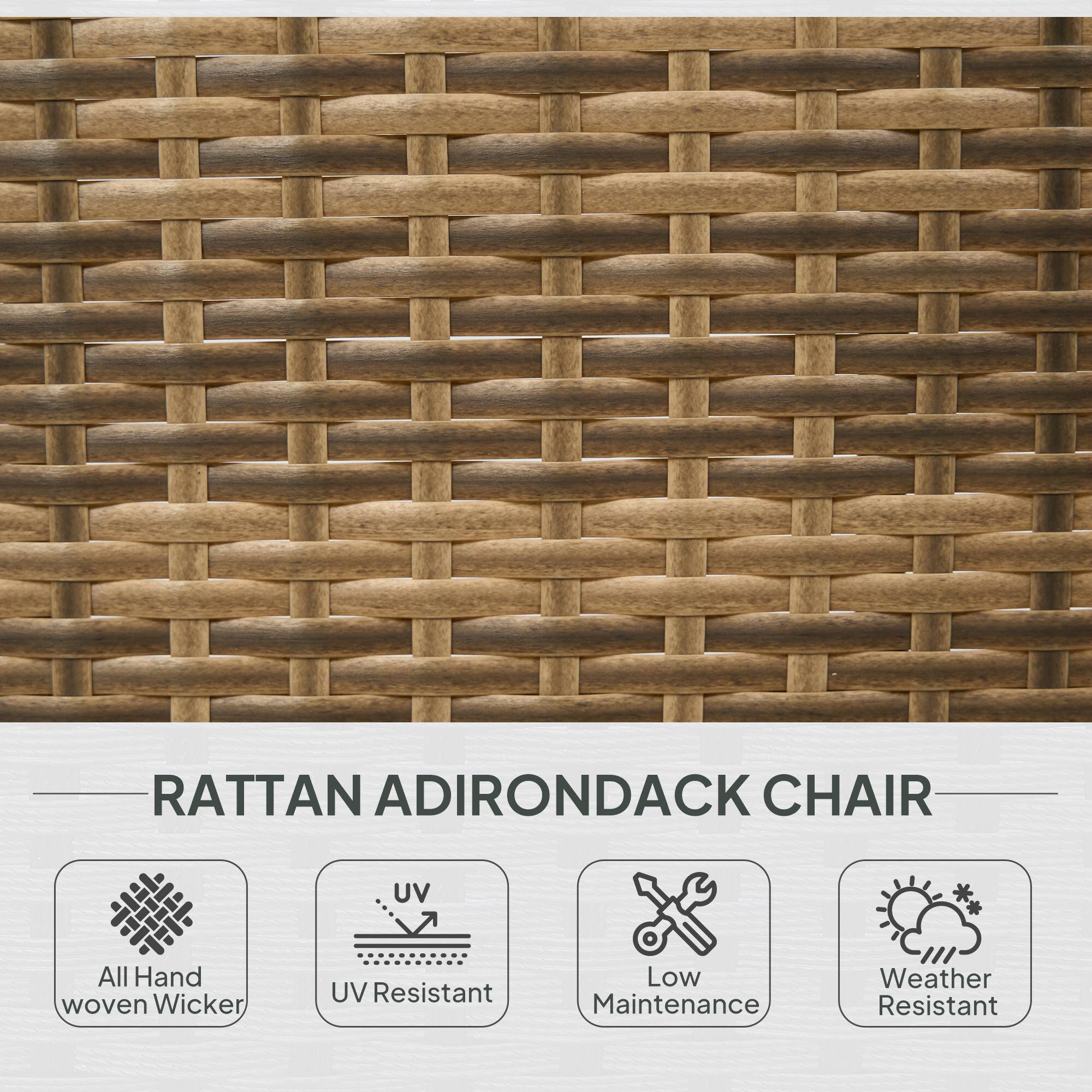 RATTAN ADIRONDACK CHAIR

- All Hand Woven Wicker
- UV Resistant
- Low Maintenance
- Weather Resistant