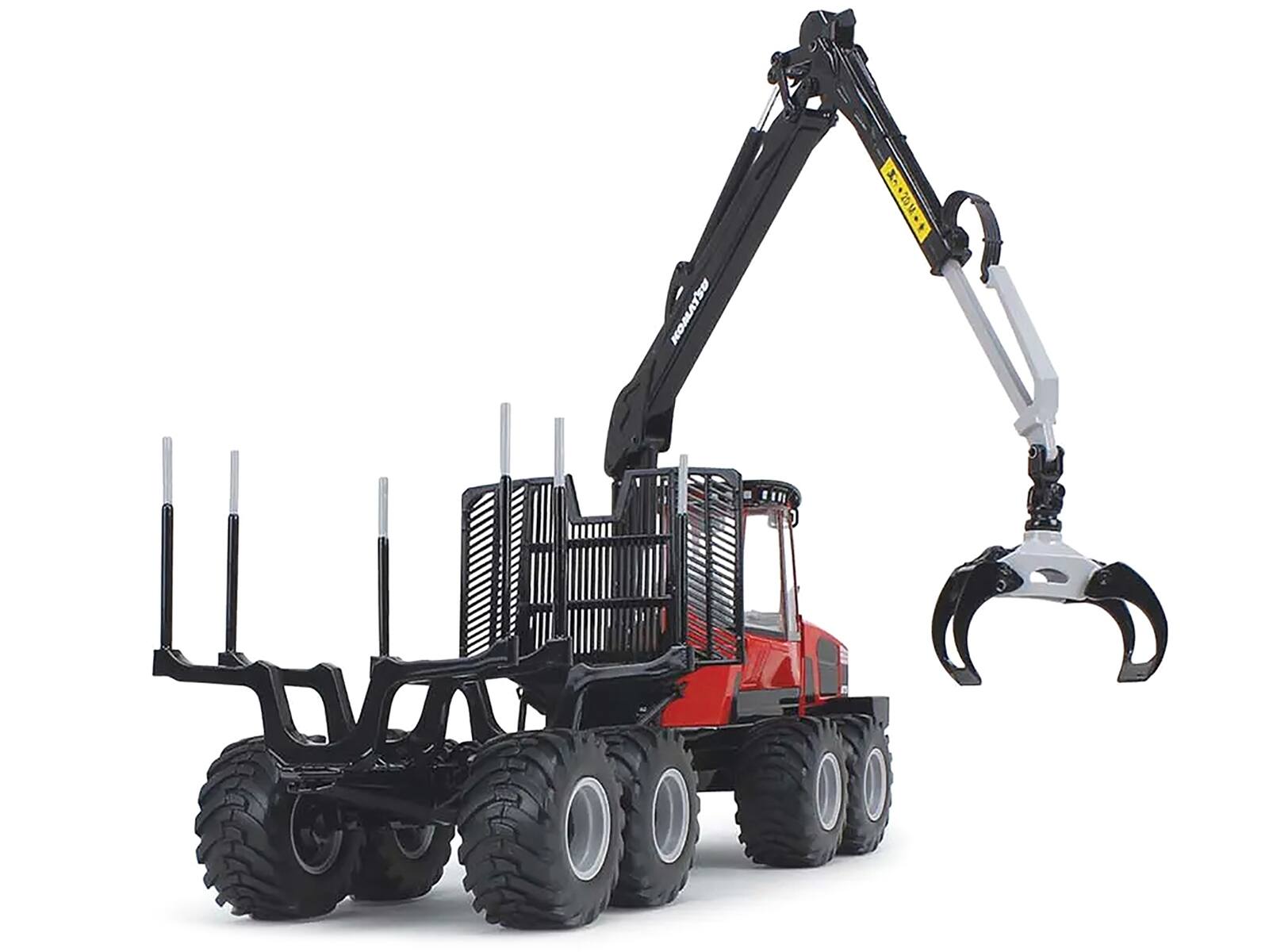 Back. First Gear - Komatsu 875.1 Forwarder Red and Black 1/32 Diecast Model by First Gear - Red and Black.