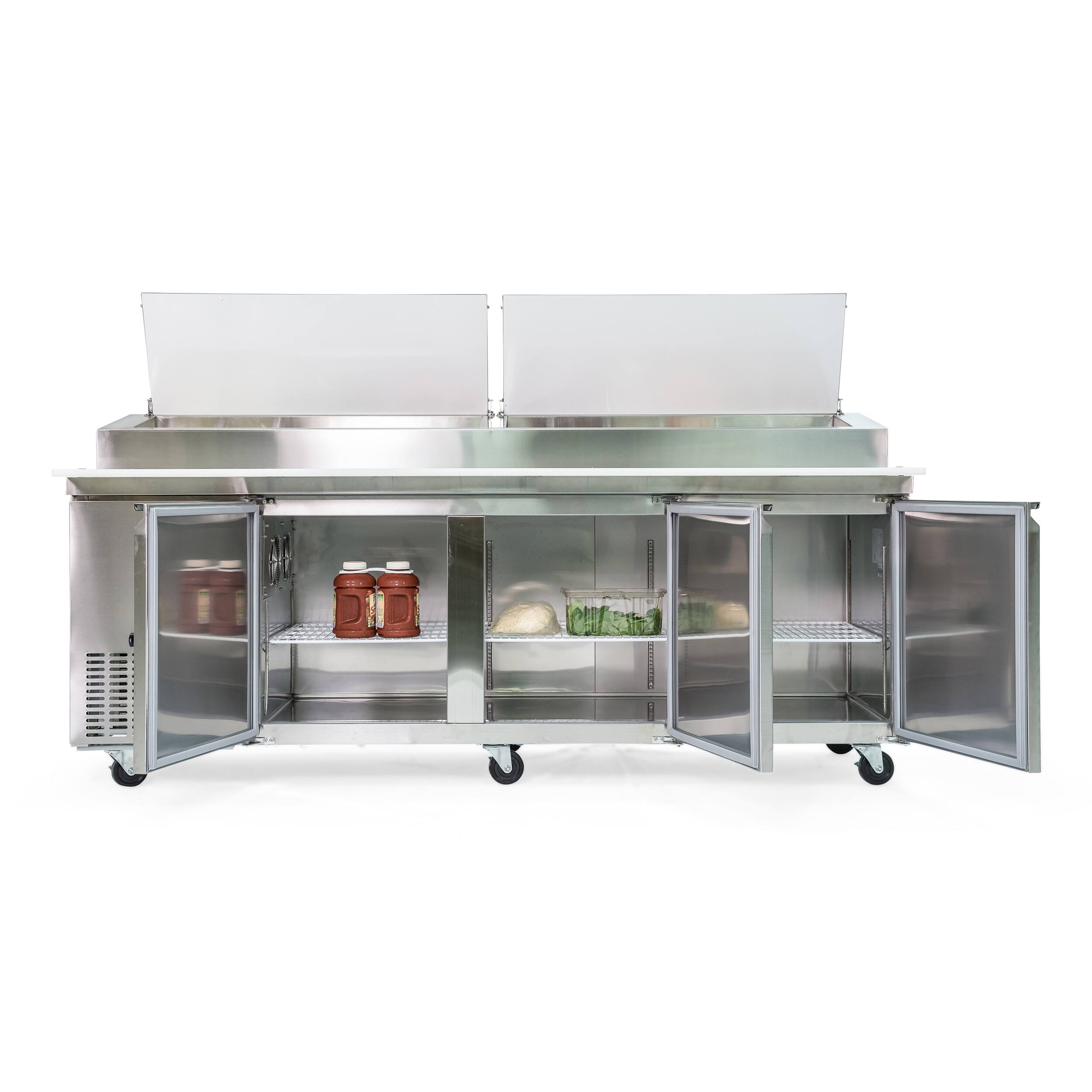 Alt View 1. Magic Chef - Commercial 24 cu. ft. Pizza Prep Table Refrigerator in Stainless Steel - Stainless Steel.