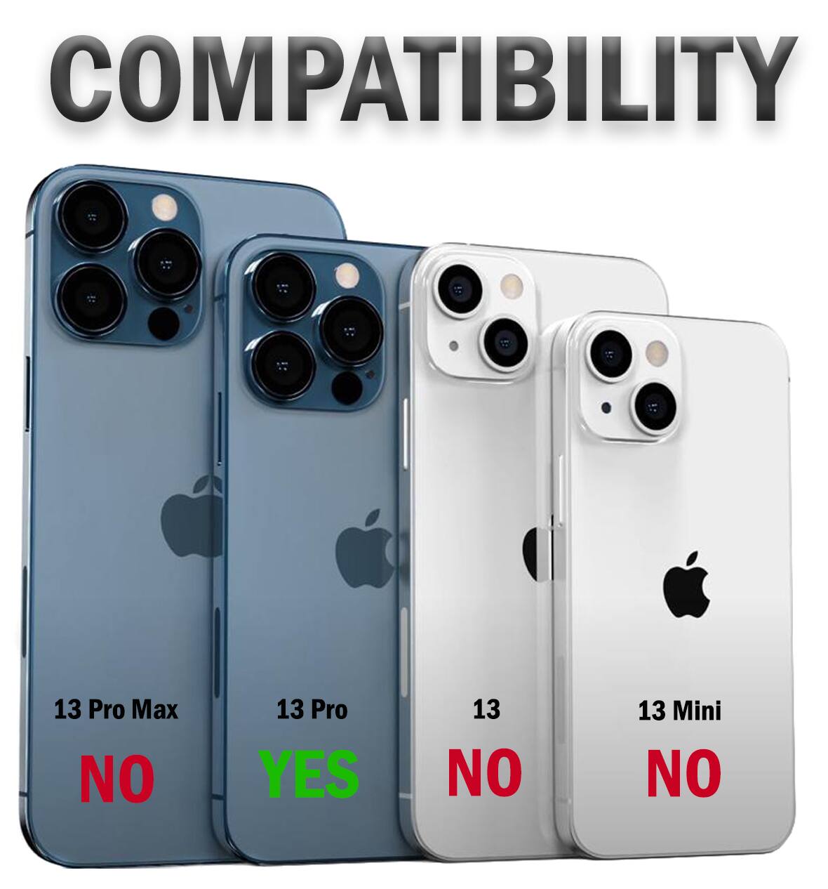 COMPATIBILITY

13 Pro Max: NO  
13 Pro: YES  
13: NO  
13 Mini: NO