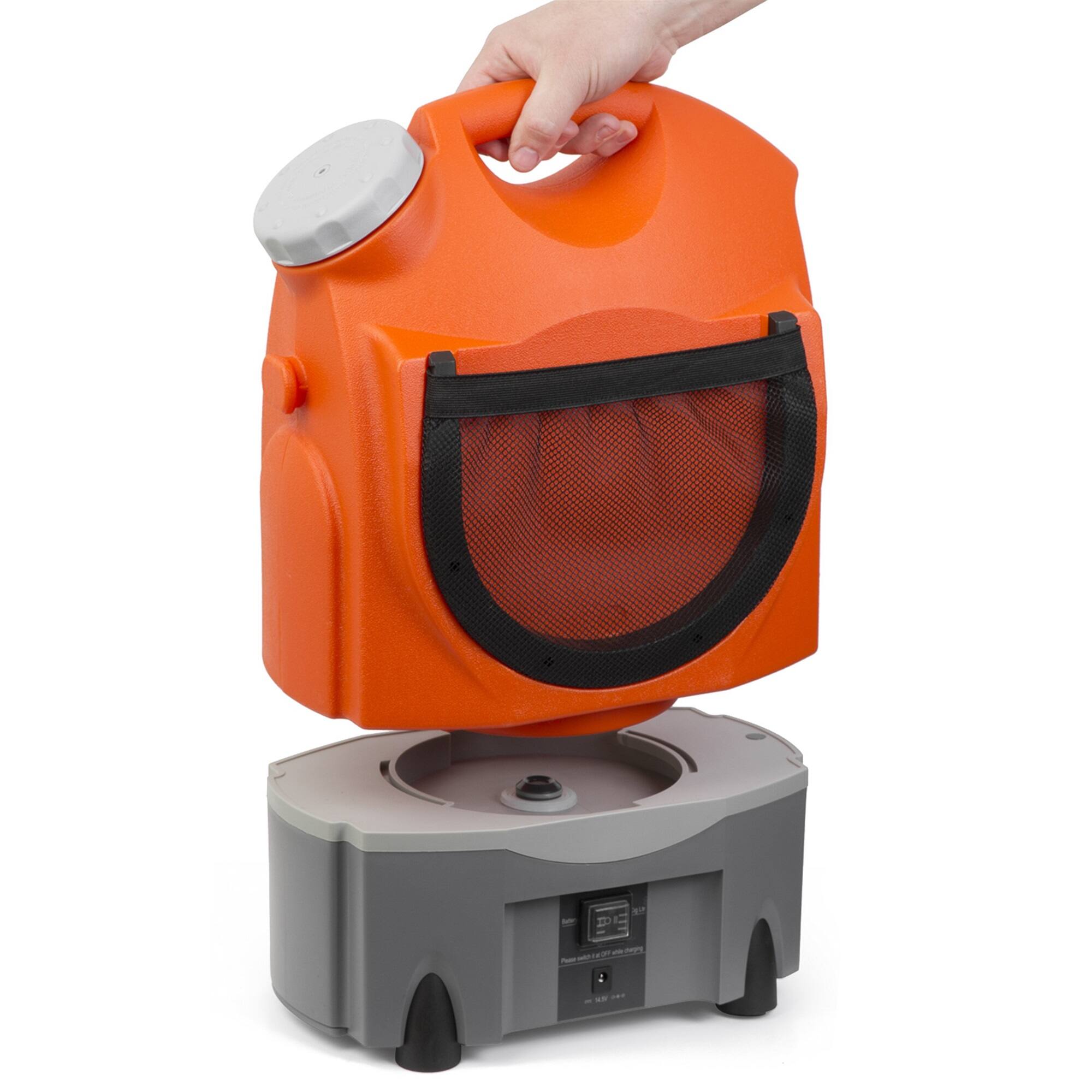 Alt View 2. Ivation - Multipurpose Portable Spray Washer - Rechargeable Portable Washer with 12V Plug & Wheels - Orange.