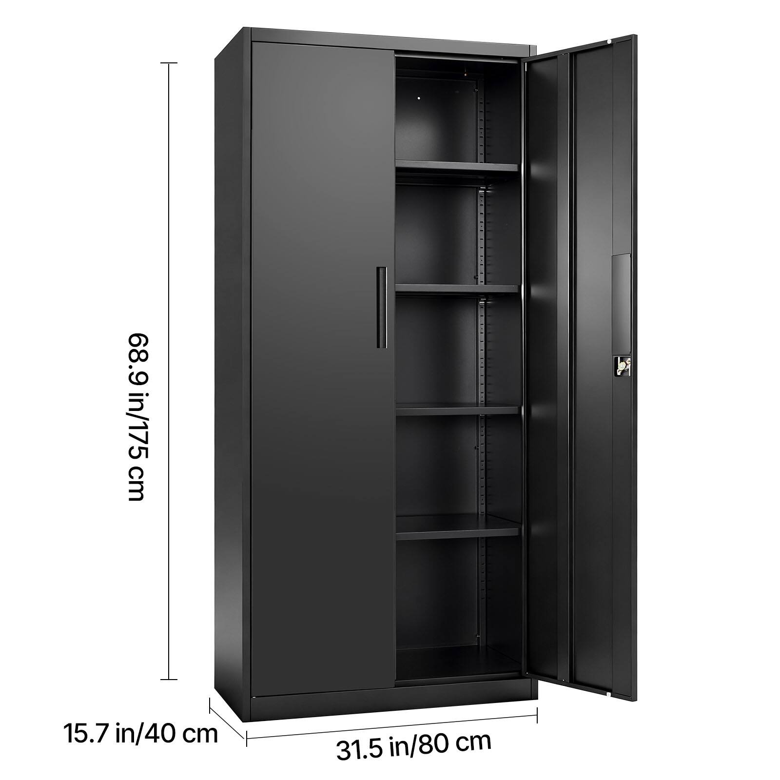 68.9 in/175 cm  
15.7 in/40 cm  
31.5 in/80 cm