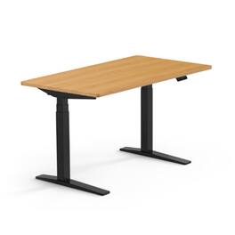 FlexiSpot - E7Pro 55''W Electric Adjustable Standing Desk Chipboard, /Black - Maple