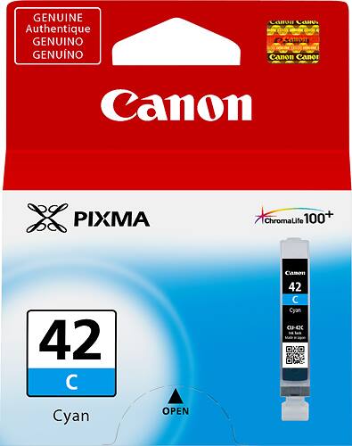 Canon - CLI-42 Ink Cartridge - Cyan - Larger Front