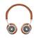 Front. Master & Dynamic - MW50 Wireless On-Ear Headphones - Silver Metal/Brown Leather.