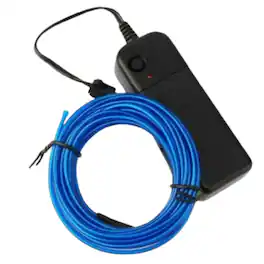 Home Collection - 6.56Ft Battery Powered Neon LED EL Wire String Light - Blue