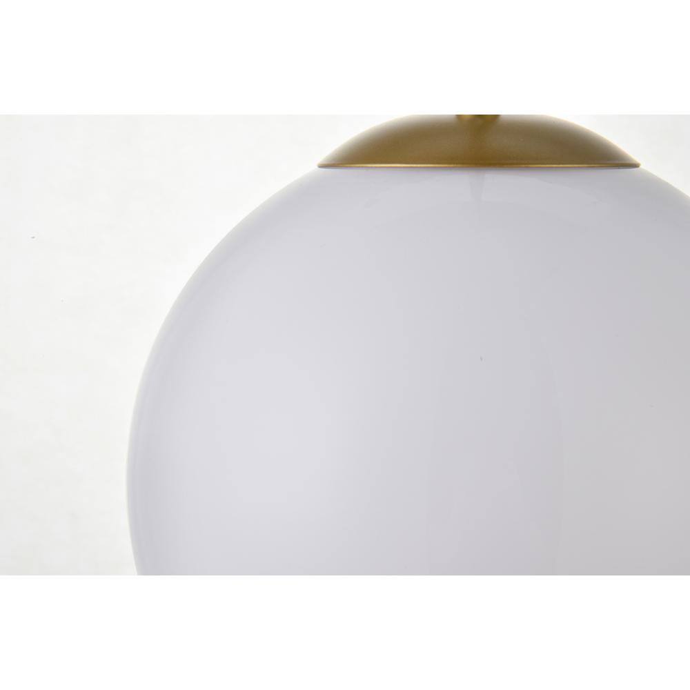 Back. Living District - Baxter 1 Light Brass Pendant With Frosted White Glass - Brass And Frosted White.