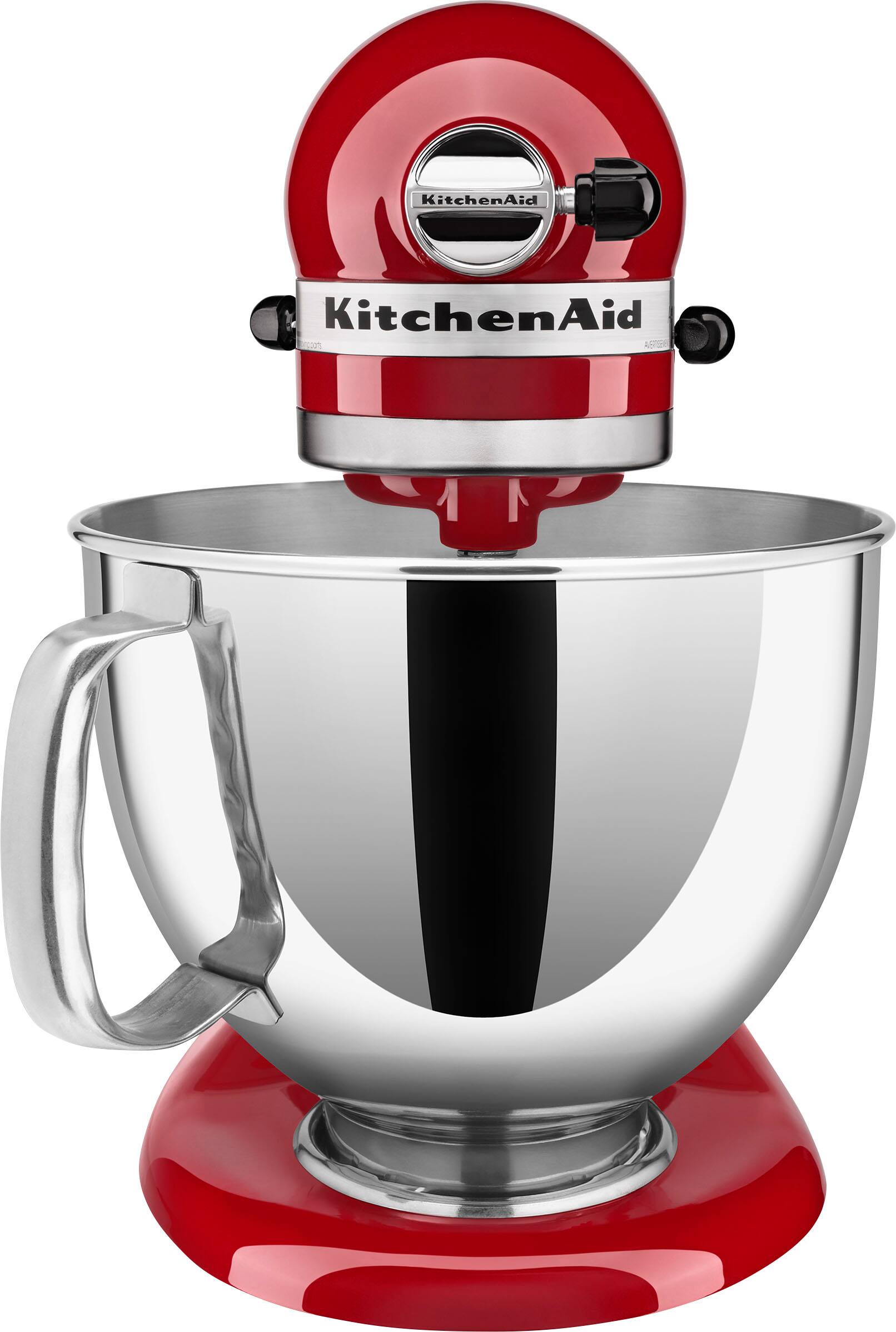 Angle. KitchenAid - Artisan Series 5 Quart Tilt-Head Stand Mixer - KSM150PSER - Empire Red.