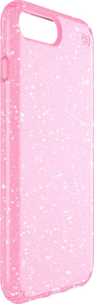 presidio clear + glitter case for apple iphone 6 plus, 6s plus, 7 plus and 8 plus - clear/glitter/bella pink