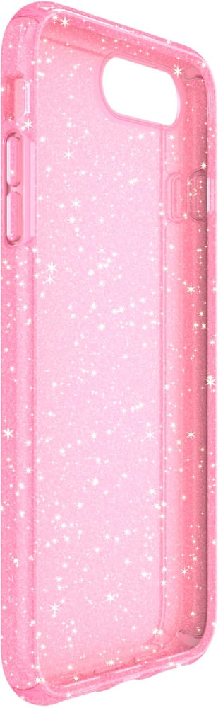 presidio clear + glitter case for apple iphone 6 plus, 6s plus, 7 plus and 8 plus - clear/glitter/bella pink