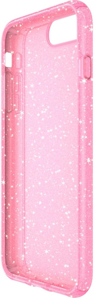 presidio clear + glitter case for apple iphone 6 plus, 6s plus, 7 plus and 8 plus - clear/glitter/bella pink