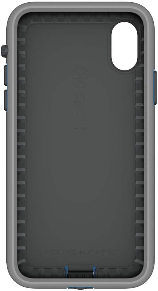 presidio sport case for apple iphone x and xs - gray/cobalt blue presidio sport case for apple iphone x and xs - gray/cobalt blue