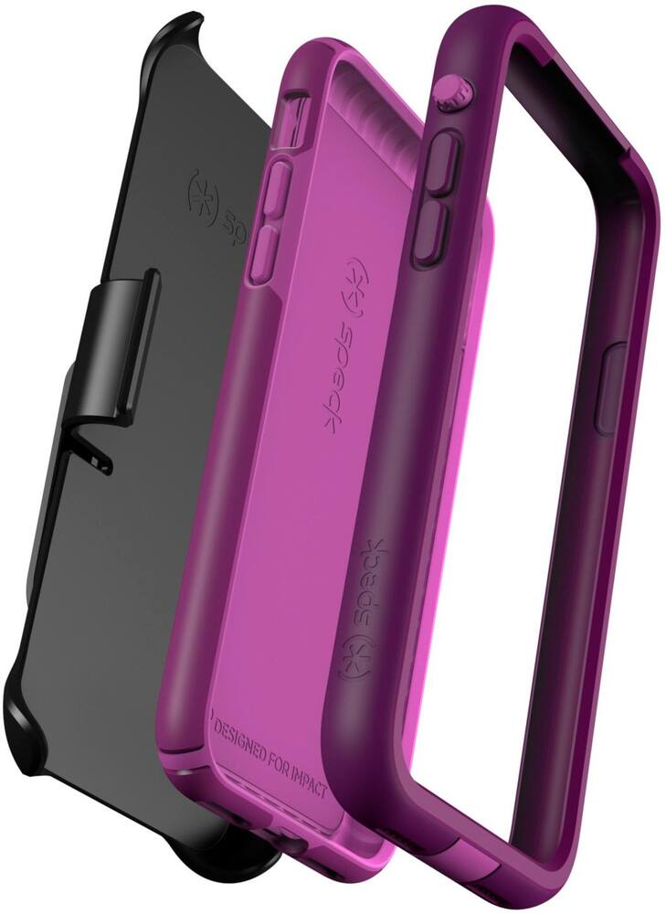 presidio ultra case for apple iphone x and xs - eggplant/hibiscus/mangosteen