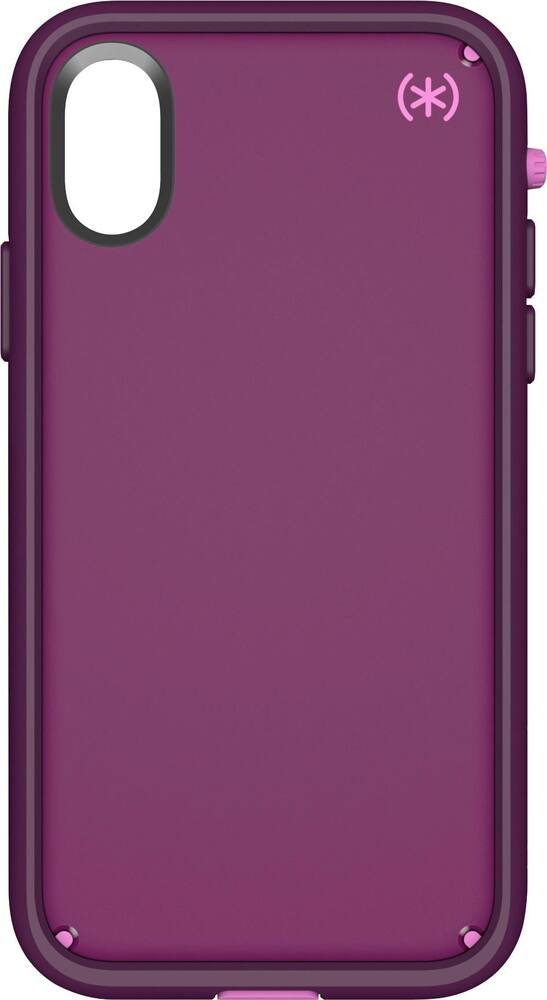 presidio ultra case for apple iphone x and xs - eggplant/hibiscus/mangosteen