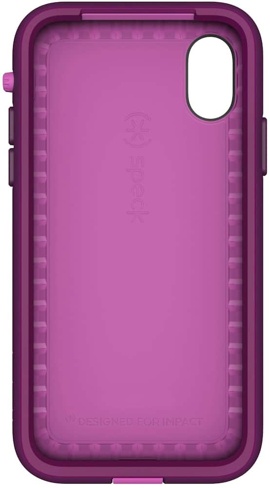 presidio ultra case for apple iphone x and xs - eggplant/hibiscus/mangosteen