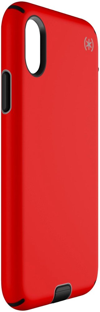 presidio sport case for apple iphone x and xs - black/poppy red