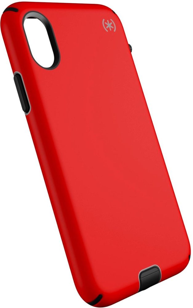 presidio sport case for apple iphone x and xs - black/poppy red