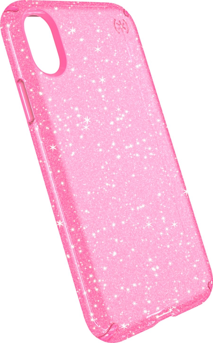Speck Presidio Clear + Glitter Bella Pink with Gold Glitter iPhone Xs / x Case