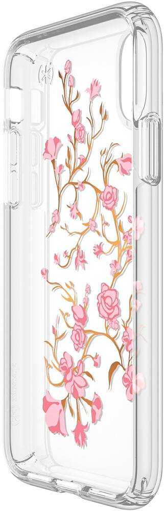 presidio clear + print case for apple iphone x and xs - white/pink/clear presidio clear + print case for apple iphone x and xs - white/pink/clear