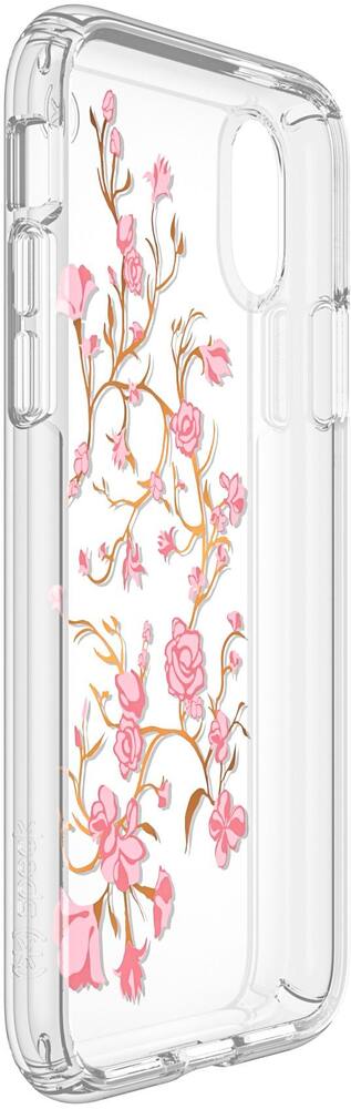 presidio clear + print case for apple iphone x and xs - white/pink/clear presidio clear + print case for apple iphone x and xs - white/pink/clear