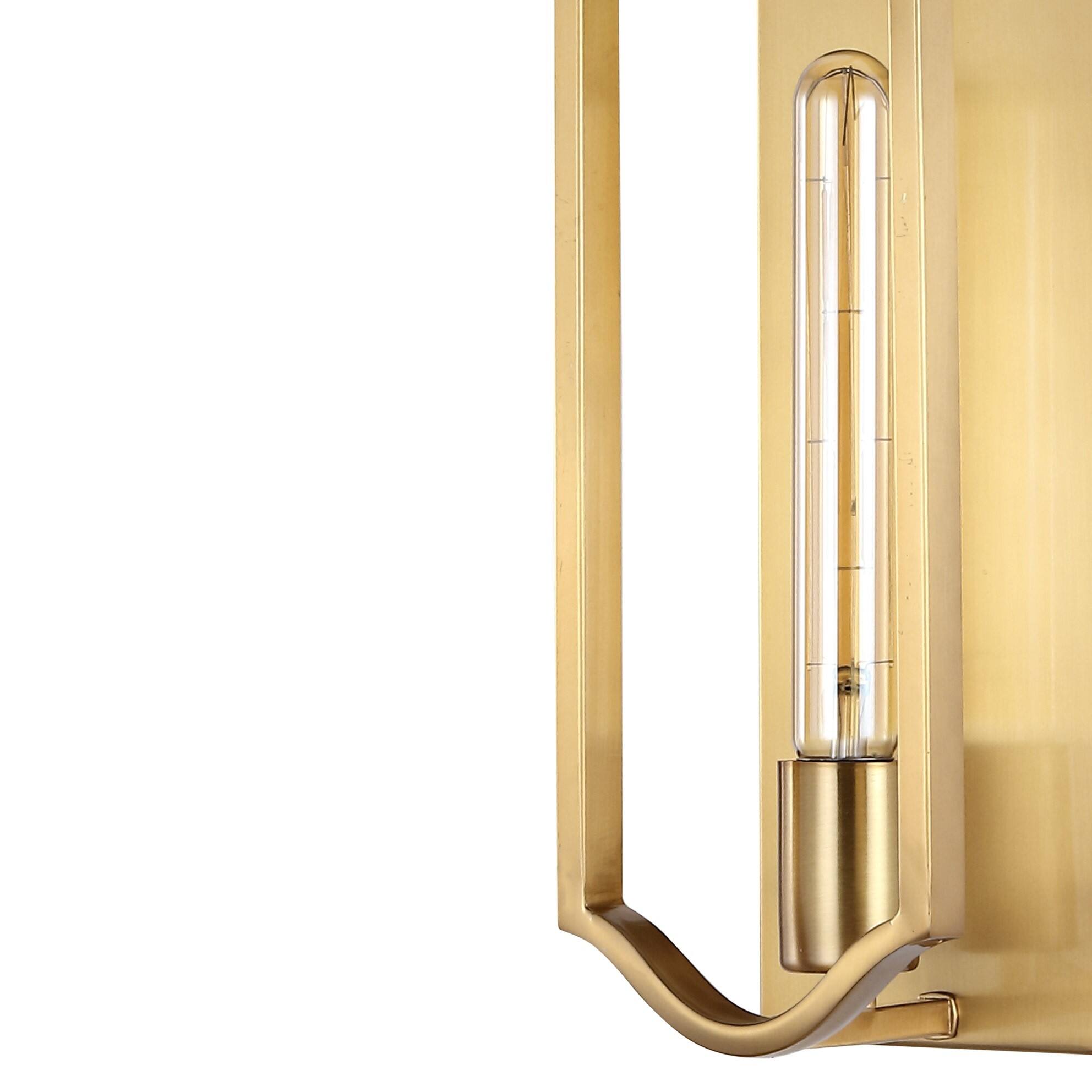Alt View 3. Jonathan Y - Chloe 4.75" 1-Light Modern Bohemian Iron LED Sconce, Brass Gold - Brass Gold.